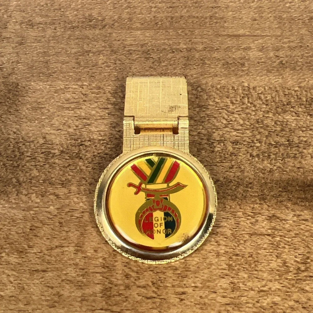 Vintage Masonic Freemason Shriners Lot - Watch, Belt Buckle & Money Clip - READ!